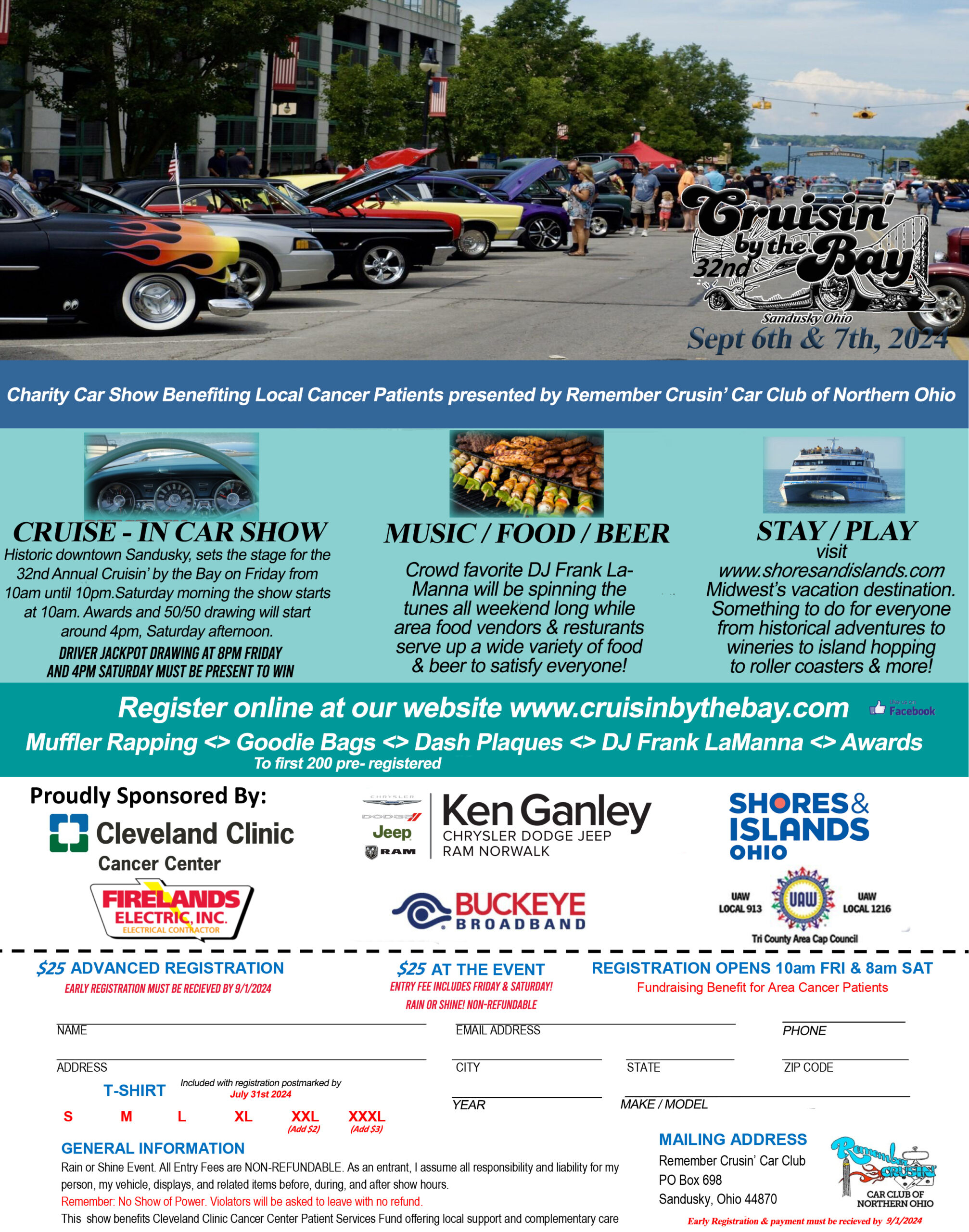 2024 Registration Cruisin by the Bay